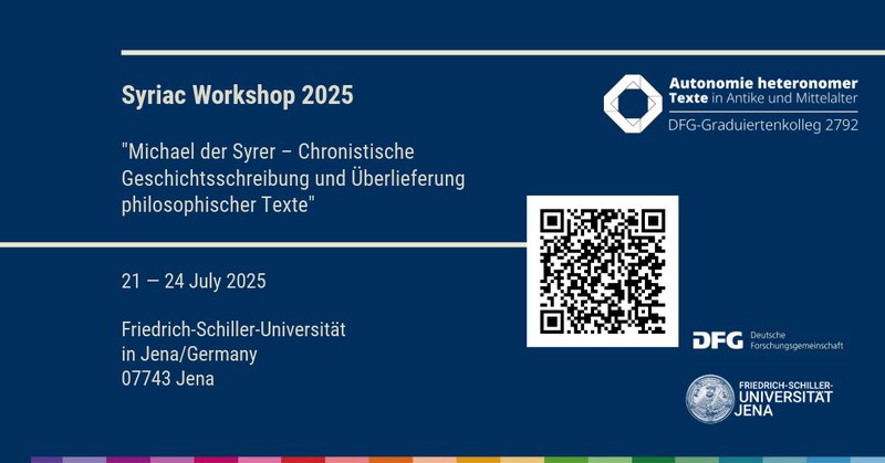 Syrisch Workshop 2025 Graduiertenkolleg 2792 Autonomie Heteronomer 